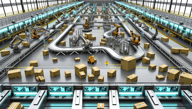 Futuristic parcel sorting center-3