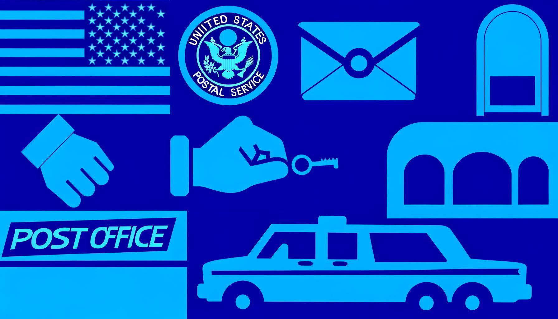 Strong US post office blue tones