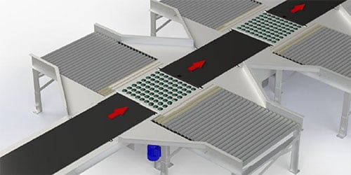 MARV wheel diverter parcel sorting system
