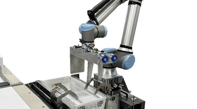 Cobot Otto Trayer works with mail inserting machines