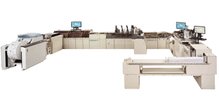 BlueCrest Mailstream Productivity Series mail inserter equipment for automated mail ballot assembley