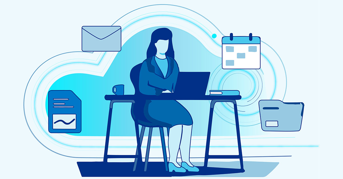 Person using BlueCrest OfficeMail mail production software