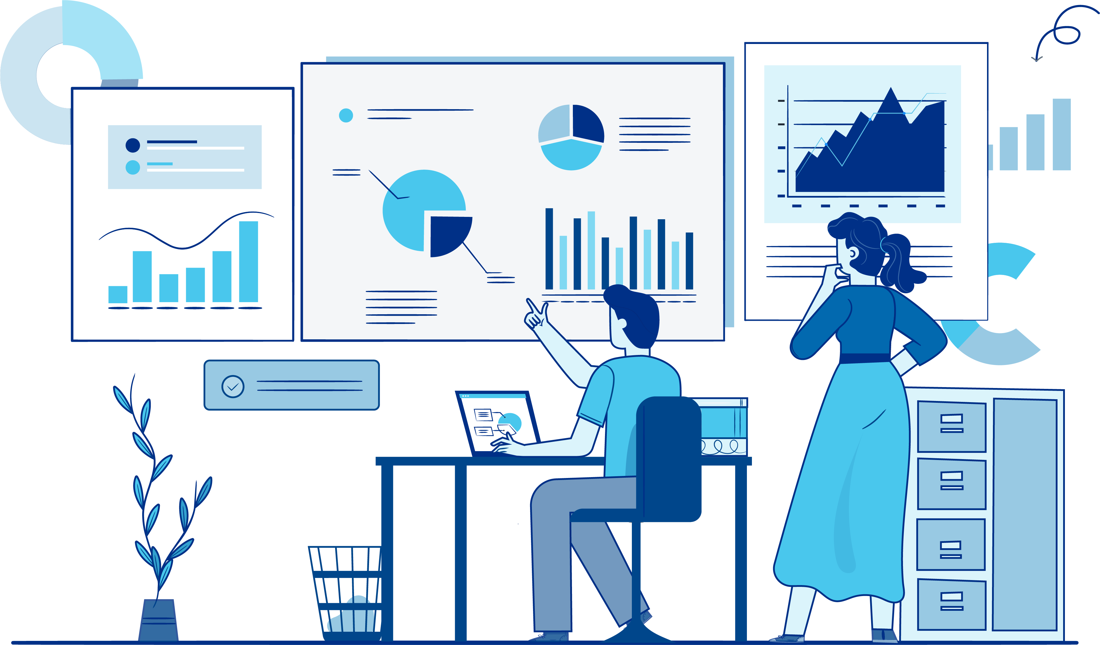 People using BlueCrest Output Manager cloud-based software