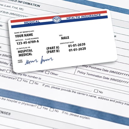 insurance form with insurance card