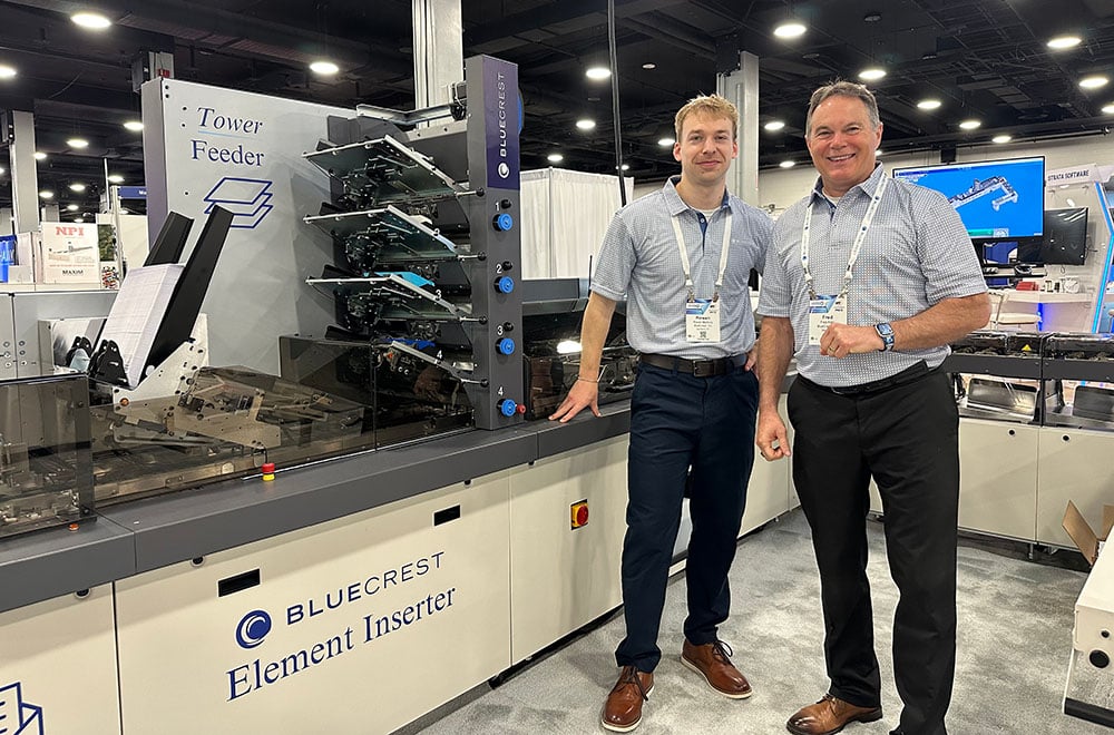 The new BlueCrest Element inserter on display at NPF 2025