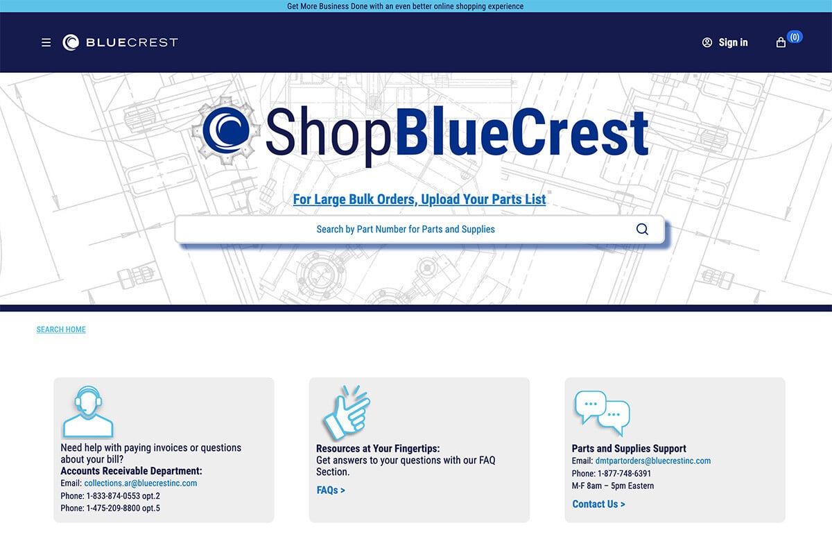 SHOPBluecres e-commerce website