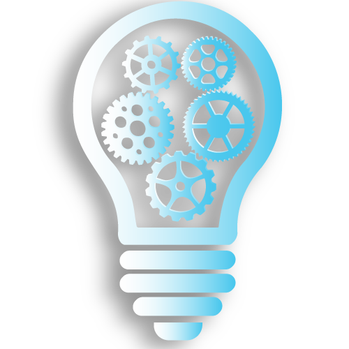 utility lightbulb with gears representing multiple efficiencies