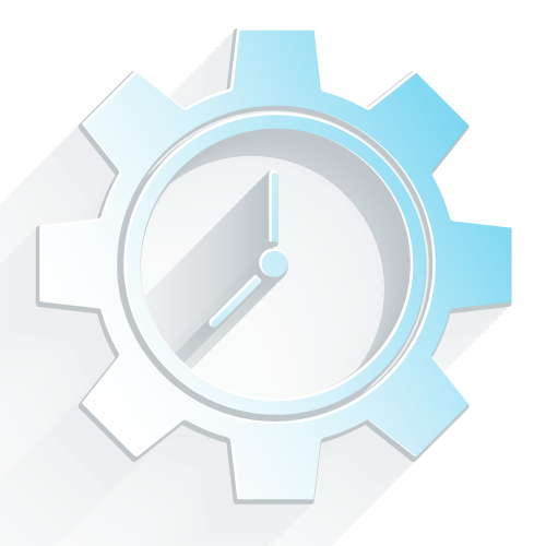 clock and gear symbol