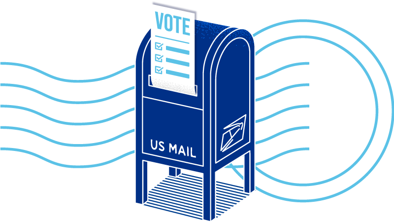 Relia-Vote mail-in ballot and mailbox