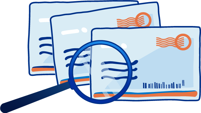 inspect envelopes for postal address quality