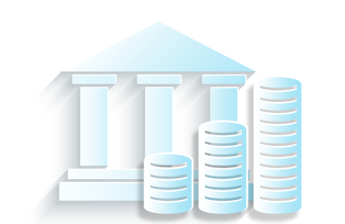 ROI banking symbol with coins